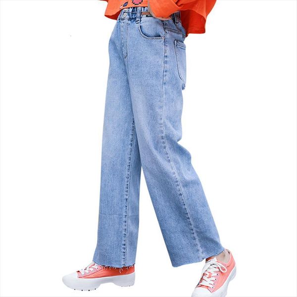 

jeans for girl hole solid color children casual style childrens clothes spring autumn, Blue