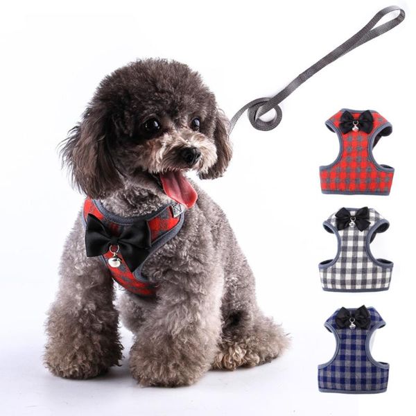 

dog collars & leashes pet harness breathable vest with leash suit for small medium-sized cats dogs fashionable pets supplies
