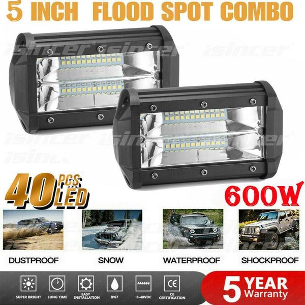 

car headlights 600w led work light bar flood spot lights driving lamp offroad truck suv 12v 24v strip turn signal auto