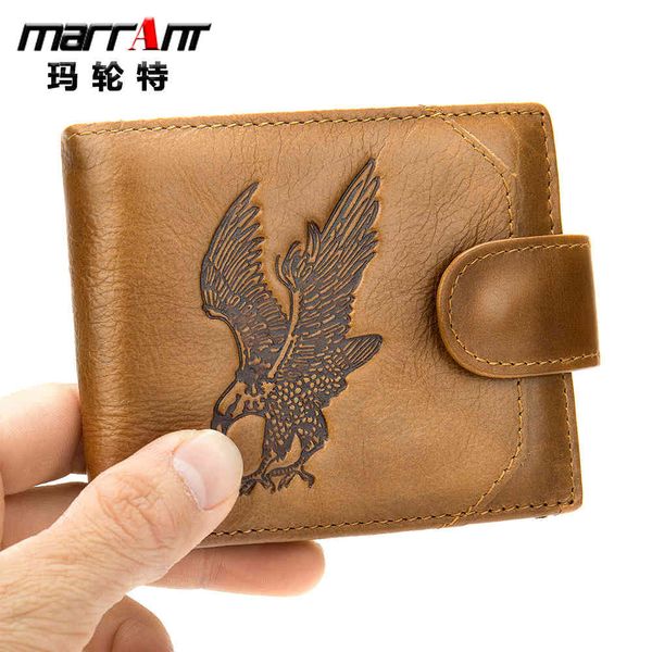

men's leather wallet short multifunctional men's zero multi card slot leather wallet, Red;black