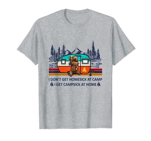 

i don't get homesick at camp shirt gift for men women t-shirt, White;black