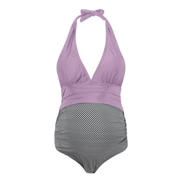 

new stitching color maternity clothing european and american high elasticity conjoined pregnant women swimsuit swimwear