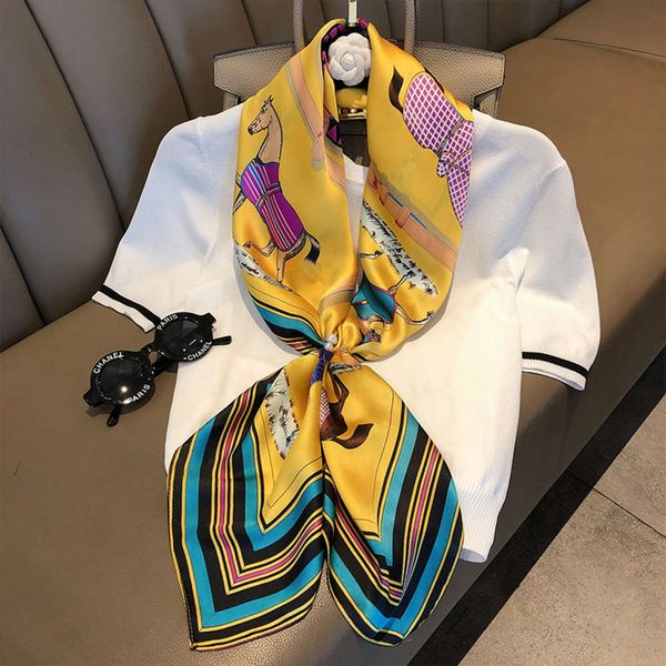 

classic carriage new printing scarf in spring and summer, Blue;black