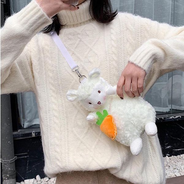 

waist bags cute plush doll messenger bag girls bear phone purse organizer crossbody shoulder 2021for females