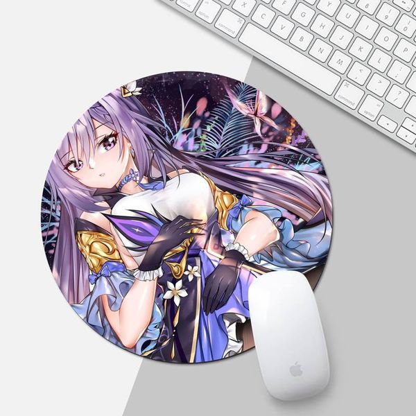 

mouse pads & wrist rests genshin impact cartoon rubber durable deskmousepad pad game officework mat non-slip lapcushion
