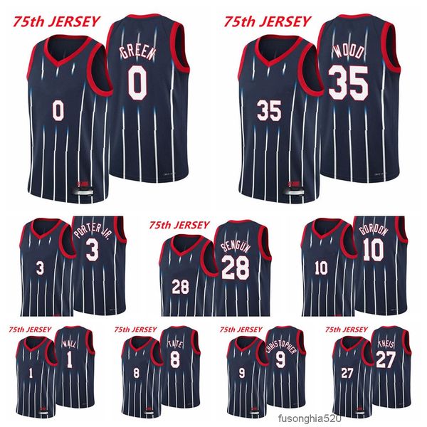 

custom women kids houston's men rockets's jalen green 0 christian wood alperen sengun kevin porter jr. theis tate eric gordon mart, Black