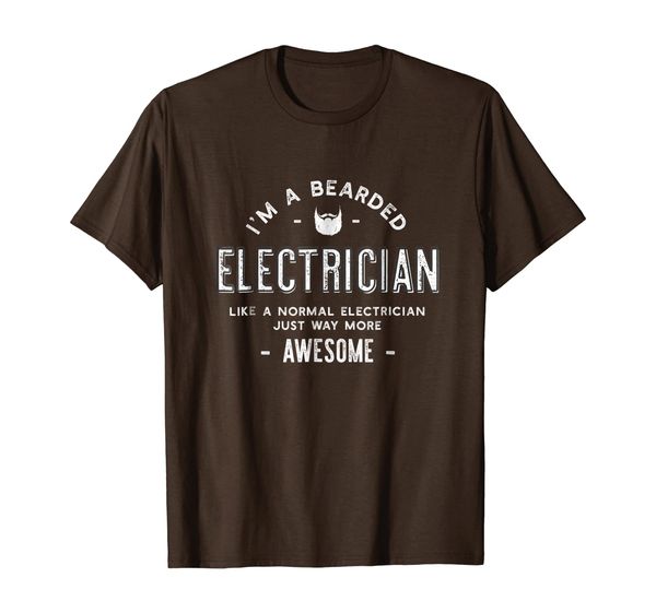 

funny electrician beard shirt, gift for bearded technician, White;black
