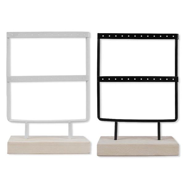 

jewelry pouches, bags earrings hanging stand jewellery holder organizer hanger storage rack display studs with wooden base, Pink;blue