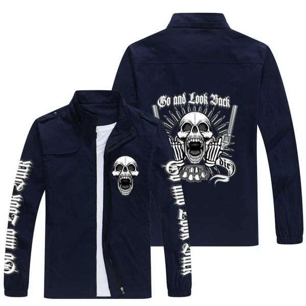 

men's jackets men jacket horrific skull fishion streetwear casual zipper track male coat homme white varsity 6xl clothing, Black;brown