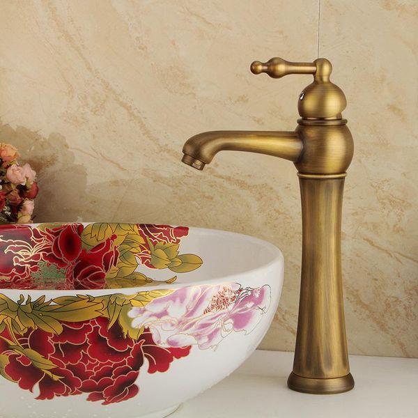

bathroom sink faucets european antique washbasin faucet single handle hole short traditional bronze counter top