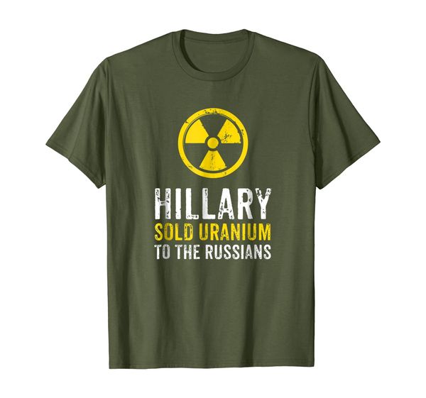 

hillary sold uranium to russia funny pro-trump t-shirt, White;black