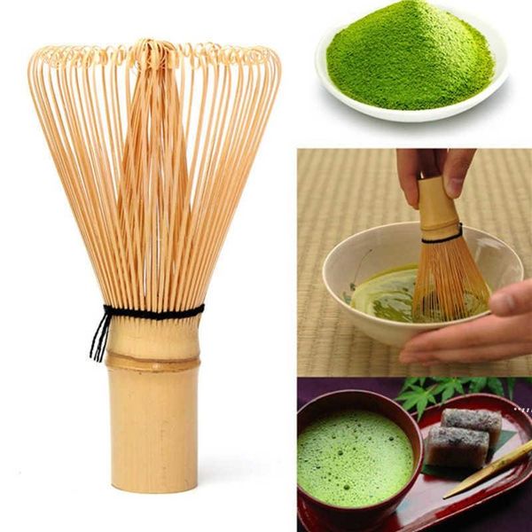 Polvere di tè verde Matcha Frusta Frusta di bambù Matcha Frusta di bambù Chasen Pennelli utili Accessori da cucina Polvere RRE11975