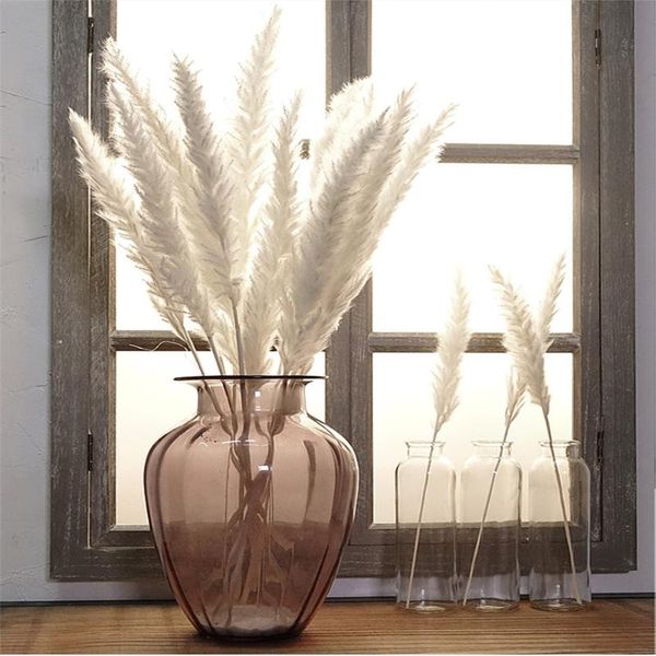 

decorative flowers & wreaths bulrush natural dried small pampas grass phragmites artificial plants wedding flower bunch for home decor fake