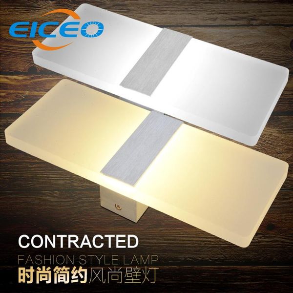 

wall lamp (eiceo) acrylic modern minimalist led rectangular lighting el furniture bedroom bedside aisle ac220v lamps