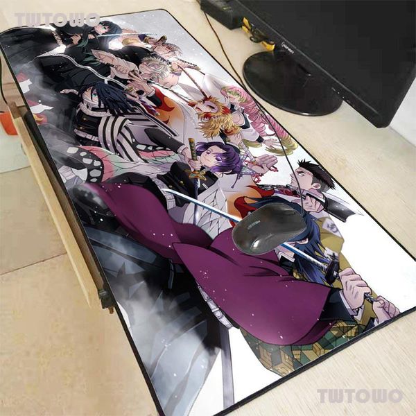 

mouse pads & wrist rests anime demon slayer kimetsu no yaiba locking edge large natural rubber pad waterproof desk mousepad keyboard mat