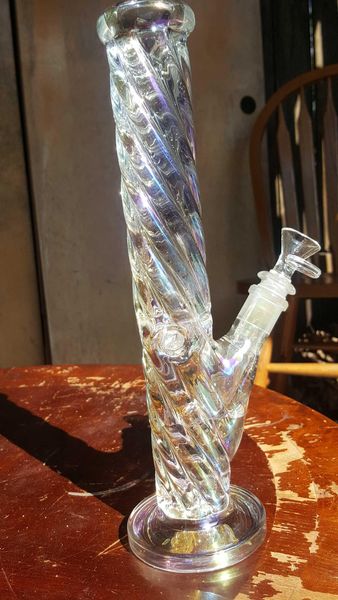 

glass bong hookahs Straight Tube Colorful Bongs Tonado Oil Dab Rigs