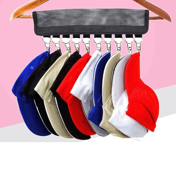 

hangers & racks portable cloth hanger paste hat clip storage 10 baseball cap box