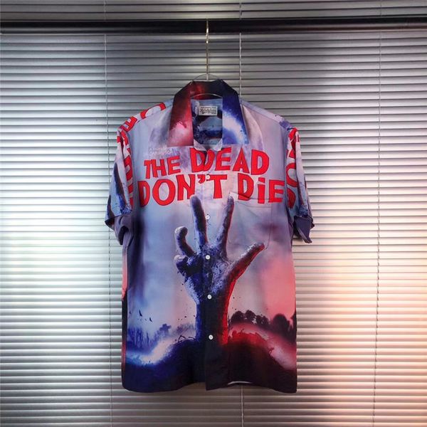 

2021 new zombie movie women 1:1 digital printing beach style tees shirts clothing longsleeve shirt for men rlpw, White