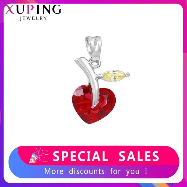 

pendant necklaces xuping est heart shaped design romantic family party wedding fashion gift for women 36185, Silver