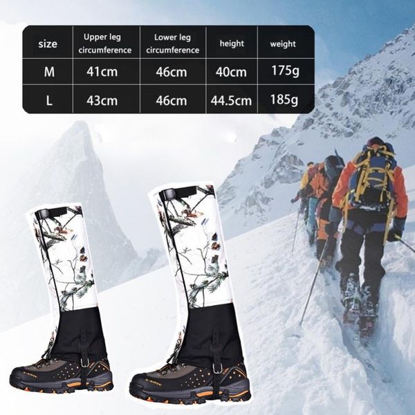 

arm & leg warmers 1 pair gaiters protection tourist shoes cover trekking legging warmer climbing waterproof hiking boot hunting legs, Black