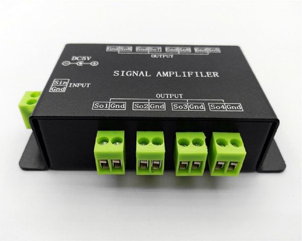 

8 control group signal via spi output signal symphony dc5v/dc12v for ws2811 2812b led strip music controller