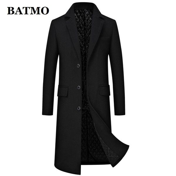 

men's trench coats batmo 2021 arrival winter wool coat men,male thicked long coat,plus-size -xxxl 1120, Tan;black