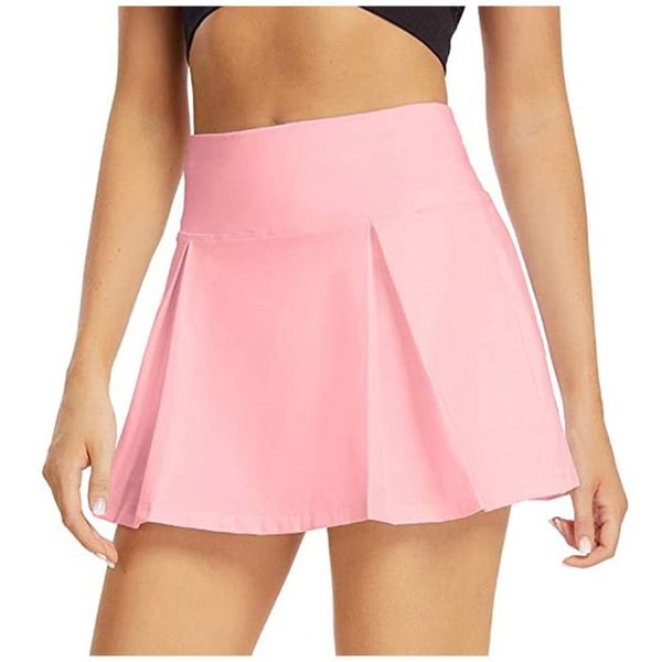 

yoga outfit women tennis skirts inner shorts elastic sports golf skorts with pockets sportswear inside skirt training running