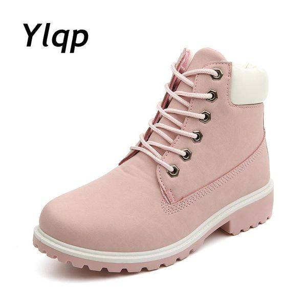 

boots snow 2021 low heels women winter warm fur plush insole ankle shoes lace-up woman booties, Black