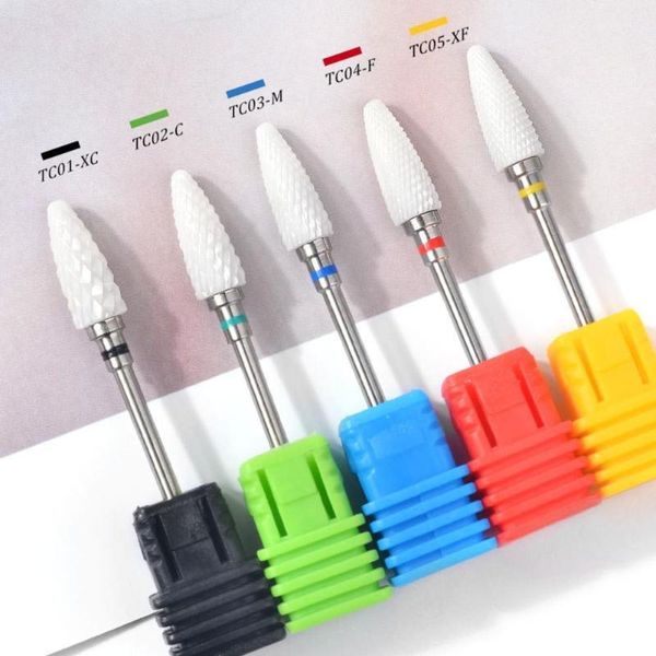 

nail art equipment ceramics drill bit manicure machine rotate ceramic milling cutter remover nails sanding grind head tools, Silver
