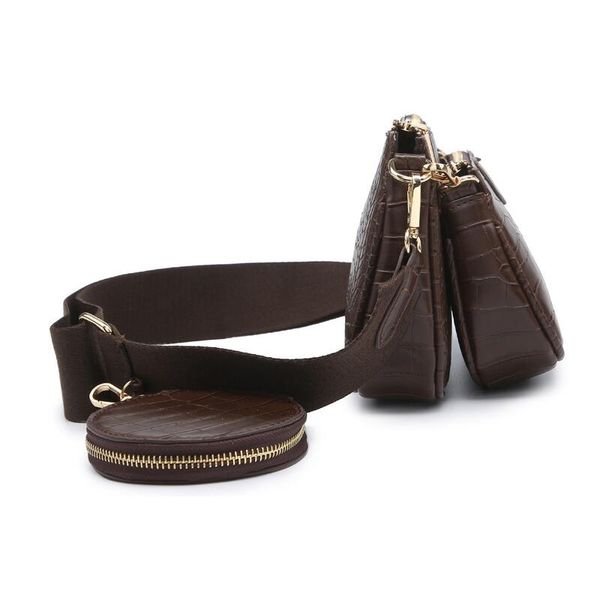 

summer 2021 classic white color designer purse women bag 3 pcs in one lady fashion handbag ladies handbags cross body wallet shoulder bags
