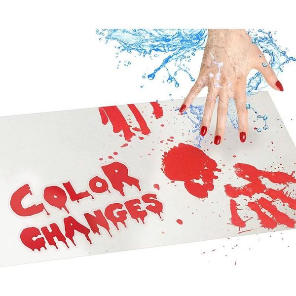 

bath mats bathroom mat halloween carpet bloody floor horrible color changing rug sheet red non-slip supplies