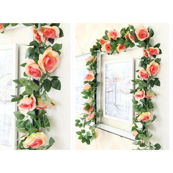 

elegant wedding decoration simulation garden 16 rose diy ornaments artificial flower vine l home lifelike party accessories