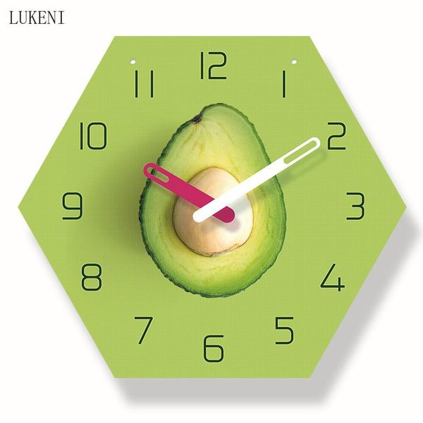 

wall clocks avocado hexagonal 14-inch lanyard clock home decor