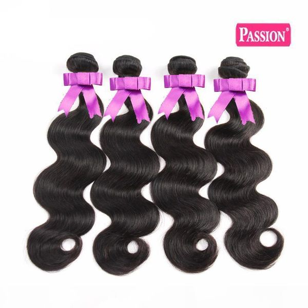 

passion remy human hair 4 bundles brazilian body wave virgin hair unprocessed brazilian malaysian peruvian body wave weaves hair bundles, Black