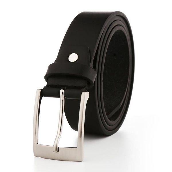 

belts leather belt with buckle men zinc alloy needle 3.5cm for unisex, Black;brown