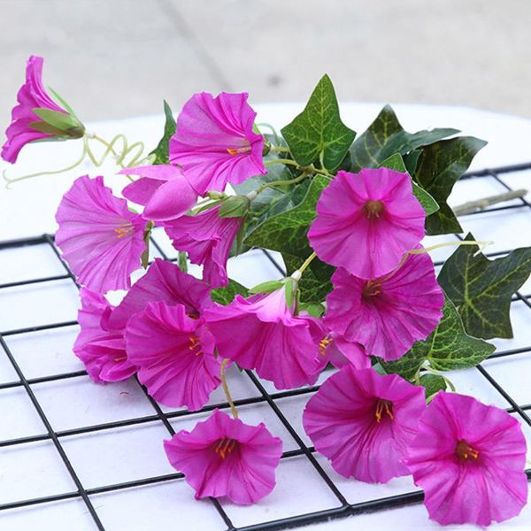 

flowers artificial morning glory vine decoration garden 7 branches 35cm fake