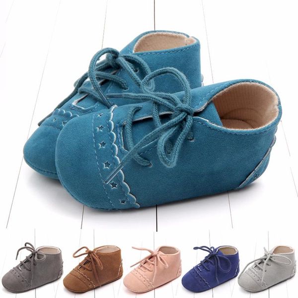 

first walkers born baby walk shoes star girls and boys leather sneakers anti-slip moccasins footwear kids shoe