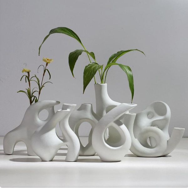 

nordic creative ceramics simple art vase living room bedroom bar home decorat ornaments