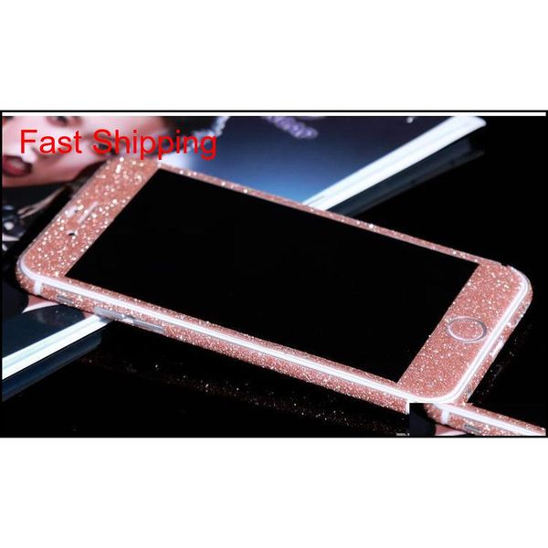 

glitter bling shiny full body sticker matte skin screen protector for iphone7 7plus 6 6s plus 5 5s samsung s7 edge jllaps yyysports