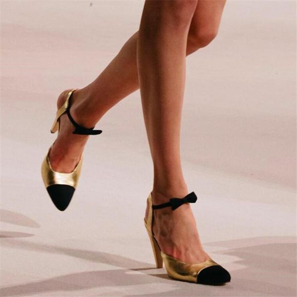 

sandals full sheepskin bow ladies high heels black white gold pointed summer party