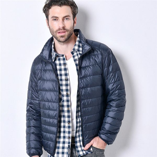 

men's duck feather et, super light coat, casual, large, 002, Black