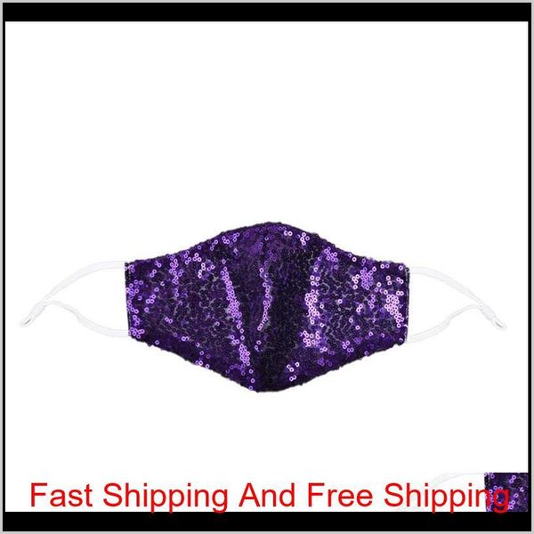 

sequin face mask double layer summer breathable sunscreen masks fashion woman washable reusable qylzkd garden2010