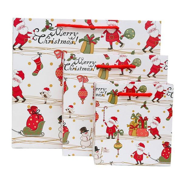 

life christmas gift box paper santa claus snowman candy cookie star christmas hand bag pack boxes with ribbon