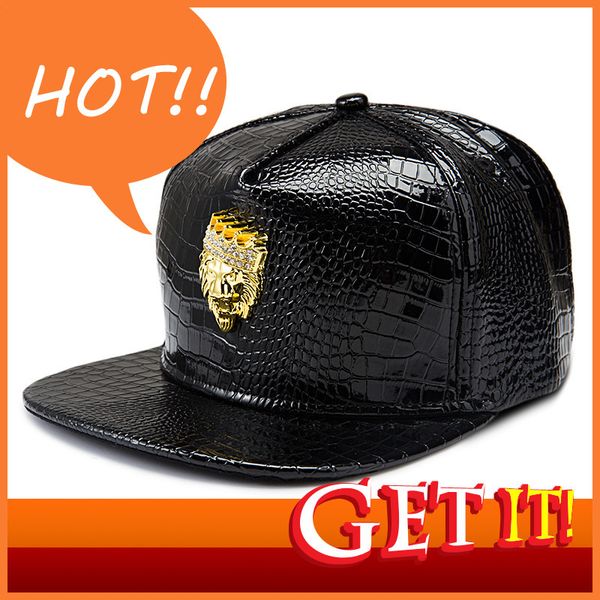 

cap for hat men woman baseball s american lion head hip hop flat brim, Blue;gray