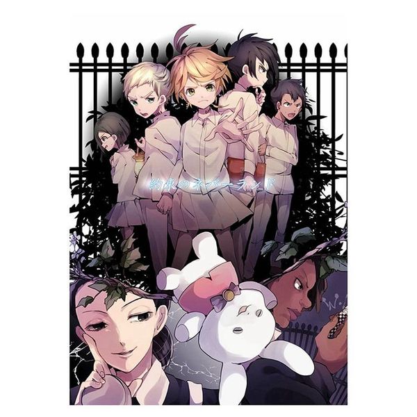 

paintings good quality poster home/bar/cafe room decoration retro posters anime cartoon the promised neverland prints wall painting
