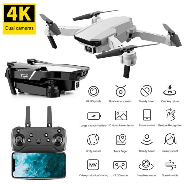 2020 New S62 Drone 4K HD Wide Angle Camera 1080P Wifi FPV Drone Dual Câmera Quadcopter