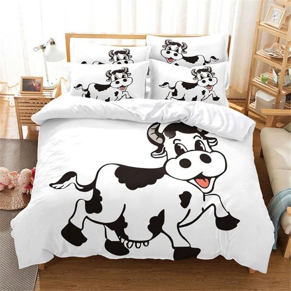 

bedding sets 3d cows set  duvet cover bed cotton bedroom