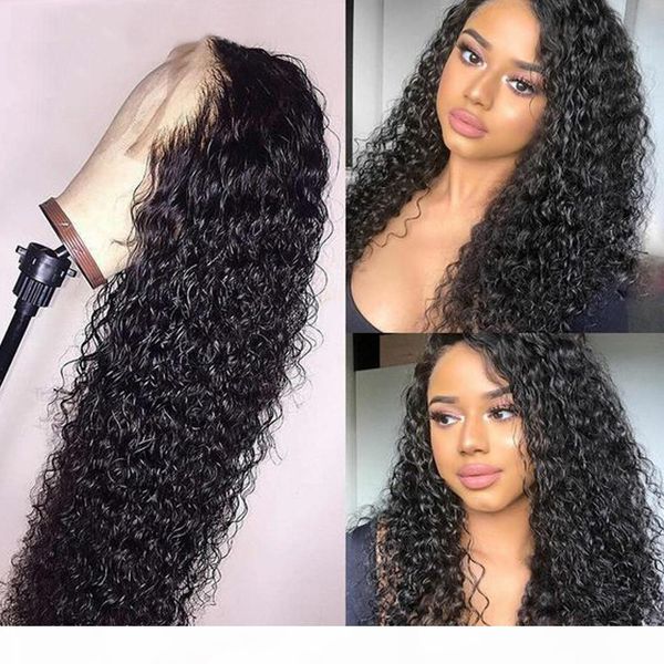 

full lace human hair wigs human hair lace front wigs loose deep water wave pre plucked natural hairline baby hair, Black;brown