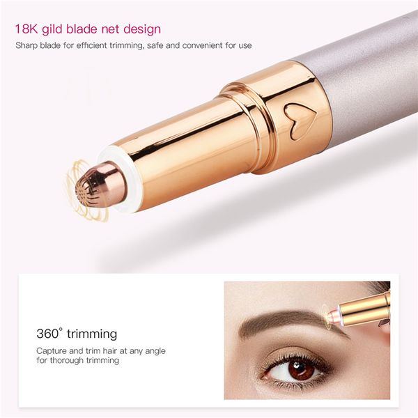 

mini electric eyebrow trimmer pen women&men shaver usb rechargeable facial hair removal professional painless epilator razor 33