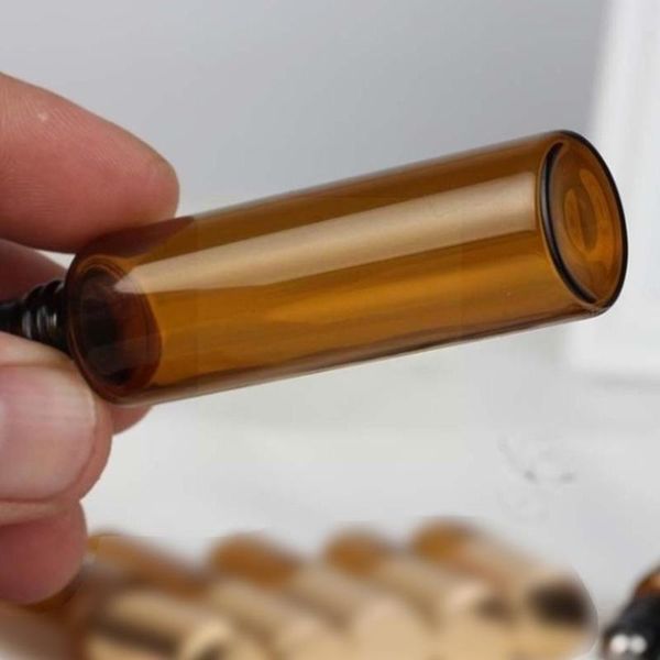 

storage bottles & jars 5ml 10ml amber roll glass for essential oils roll-on refillable bottle deodorant containers small f6k8